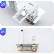 Встраиваемый смеситель для раковины Gappo G1017-12