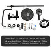 Душевая стойка Gappo G2403-6, черный хром