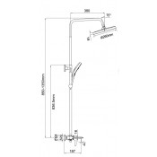 Душевая стойка Gappo G2403-6, черный хром