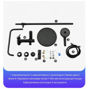 Душевая стойка Gappo G2403-6, черный хром