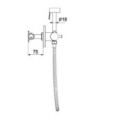 Смеситель Gappo G7290-6 с гигиеническим душем скрытого монтажа и термостатом