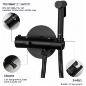 Смеситель Gappo G7290-6 с гигиеническим душем скрытого монтажа и термостатом