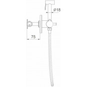 Смеситель Gappo G7290-6 с гигиеническим душем скрытого монтажа и термостатом