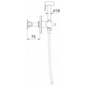 Смеситель Gappo G7290 с гигиеническим душем скрытого монтажа и термостатом