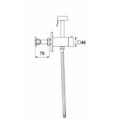 Смеситель Gappo G7207-60 с гигиеническим душем скрытого монтажа и термостатом