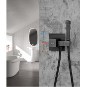 Смеситель Gappo G7207-60 с гигиеническим душем скрытого монтажа и термостатом