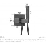 Смеситель Gappo G7207-60 с гигиеническим душем скрытого монтажа и термостатом