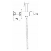 Смеситель Gappo G7207-40 с гигиеническим душем скрытого монтажа и термостатом