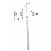 Смеситель Gappo G7207-40 с гигиеническим душем скрытого монтажа и термостатом