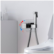 Смеситель Gappo G7207-40 с гигиеническим душем скрытого монтажа и термостатом