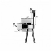 Смеситель Gappo G7207-40 с гигиеническим душем скрытого монтажа и термостатом