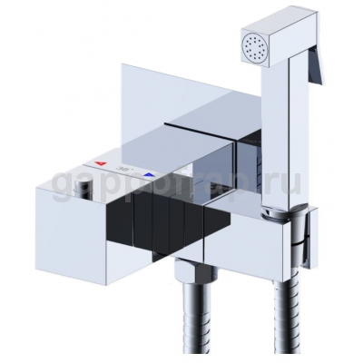 Смеситель Gappo G7207-40 с гигиеническим душем скрытого монтажа и термостатом