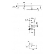 Душевой комплект Gappo G7107-40 с 3 функциями