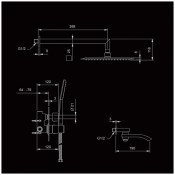 Душевой комплект Gappo G7107-40 с 3 функциями