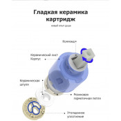 Душевой комплект (встраиваемый) Gappo G7107-6 с 3 функциями, чёрный