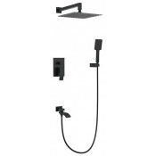 Душевой комплект (встраиваемый) Gappo G7107-6 с 3 функциями, чёрный