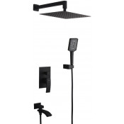 Душевой комплект (встраиваемый) Gappo G7107-6 с 3 функциями, чёрный