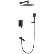 Душевой комплект (встраиваемый) Gappo G7107-6 с 3 функциями, чёрный