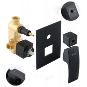 Душевой комплект (встраиваемый) Gappo G7107-6 с 3 функциями, чёрный