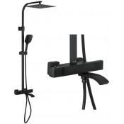 Душевая стойка Gappo G2407-60 с термостатом, черный Душевая стойка Gappo G2407-60 с термостатом, черный