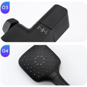 Душевая стойка Gappo G2407-60 с термостатом, черный Душевая стойка Gappo G2407-60 с термостатом, черный