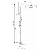 Душевая стойка Gappo G2407-60 с термостатом, черный Душевая стойка Gappo G2407-60 с термостатом, черный