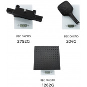 Душевая стойка Gappo G2407-60 с термостатом, черный Душевая стойка Gappo G2407-60 с термостатом, черный