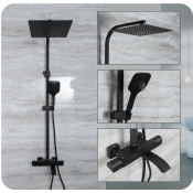 Душевая стойка Gappo G2407-60 с термостатом, черный Душевая стойка Gappo G2407-60 с термостатом, черный