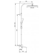 Душевая стойка Gappo G2407-60 с термостатом, черный Душевая стойка Gappo G2407-60 с термостатом, черный