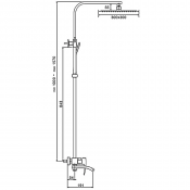 Душевая стойка Gappo G2407-6, черный