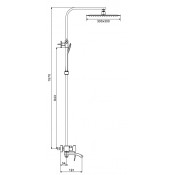 Душевая стойка Gappo G2407-6, черный