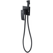 Смеситель Gappo G7207-6 с гигиеническим душем скрытого монтажа, черный/хром