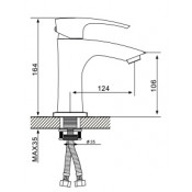 Смеситель для раковины Gappo G1007-66, черный хром
