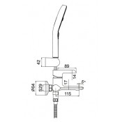 Смеситель для ванны Gappo G3203-6, черный/хром
