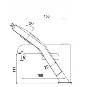 Смеситель на борт ванны Gappo G1103-6 на 3 отверстия, черный/хром