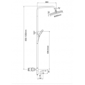 Душевая стойка Gappo G2403-58 с термостатом, белый хром Душевая стойка Gappo G2403-58 с термостатом, белый хром