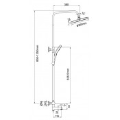 Душевая стойка Gappo G2403-58 с термостатом, белый хром Душевая стойка Gappo G2403-58 с термостатом, белый хром