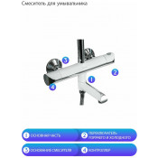 Душевая стойка Gappo G2403-58 с термостатом, белый хром Душевая стойка Gappo G2403-58 с термостатом, белый хром