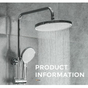 Душевая стойка Gappo G2403-58 с термостатом, белый хром Душевая стойка Gappo G2403-58 с термостатом, белый хром