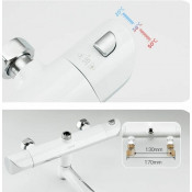 Душевая стойка Gappo G2403-58 с термостатом, белый хром Душевая стойка Gappo G2403-58 с термостатом, белый хром