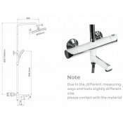 Душевая стойка Gappo G2403-58 с термостатом, белый хром Душевая стойка Gappo G2403-58 с термостатом, белый хром