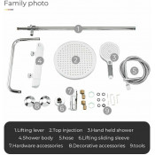 Душевая стойка Gappo G2403-48 с термостатом, белый хром Душевая стойка Gappo G2403-48 с термостатом, белый хром