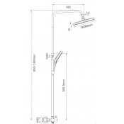 Душевая стойка Gappo G2403-48 с термостатом, белый хром Душевая стойка Gappo G2403-48 с термостатом, белый хром