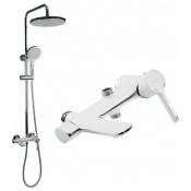 Душевая стойка Gappo G2403-8, белый хром