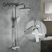 Душевая стойка Gappo G2403-8, белый хром