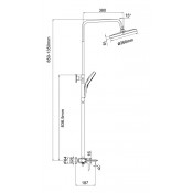 Душевая стойка Gappo G2403-8, белый хром