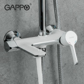 Душевая стойка Gappo G2403-8, белый хром