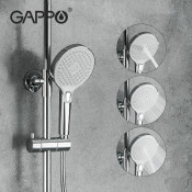 Душевая стойка Gappo G2403-8, белый хром