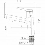 Смеситель для раковины Gappo G1052-76 с выдвижным изливом