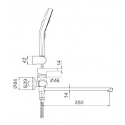 Смеситель для ванны Gappo G2203-8